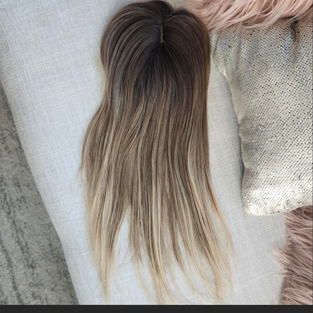 Elegant Ombre Brown and Blonde Hair Wig